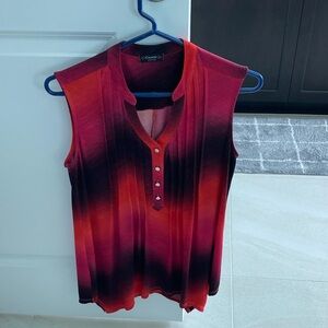 Catherines Red and Black Gradient Blouse